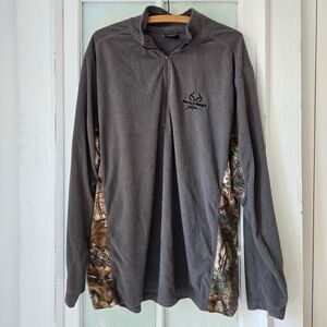 Title: Realtree Xtra Grey Camo Quarter Zip Pullover 2XL